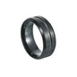 Men's 8mm black stainless steel ring