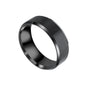 Men's 8mm black stainless steel ring