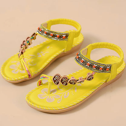 Women's bohemian style flip-flops
