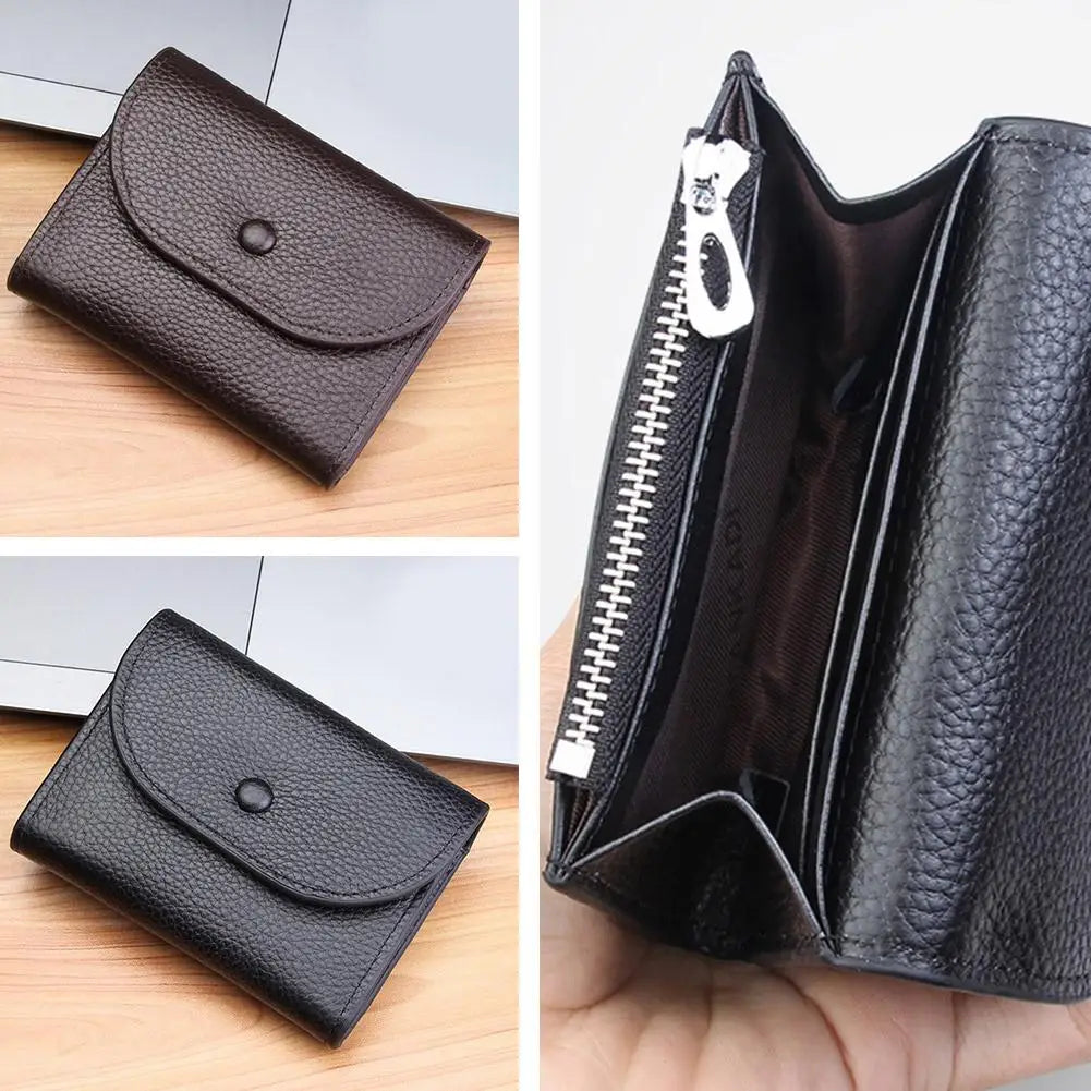 Charming small women's wallet in leather with card slots