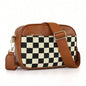 Classic retro multifunctional women's handbag, with shoulder and crossbody strap, zipper closure, small and square shape