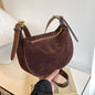 Women's vintage suede crossbody bag, casual and versatile