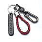 Modern DIY cell phone plate pendant keychain for men, made of braided leather cord, anti-loss accessory for car keys