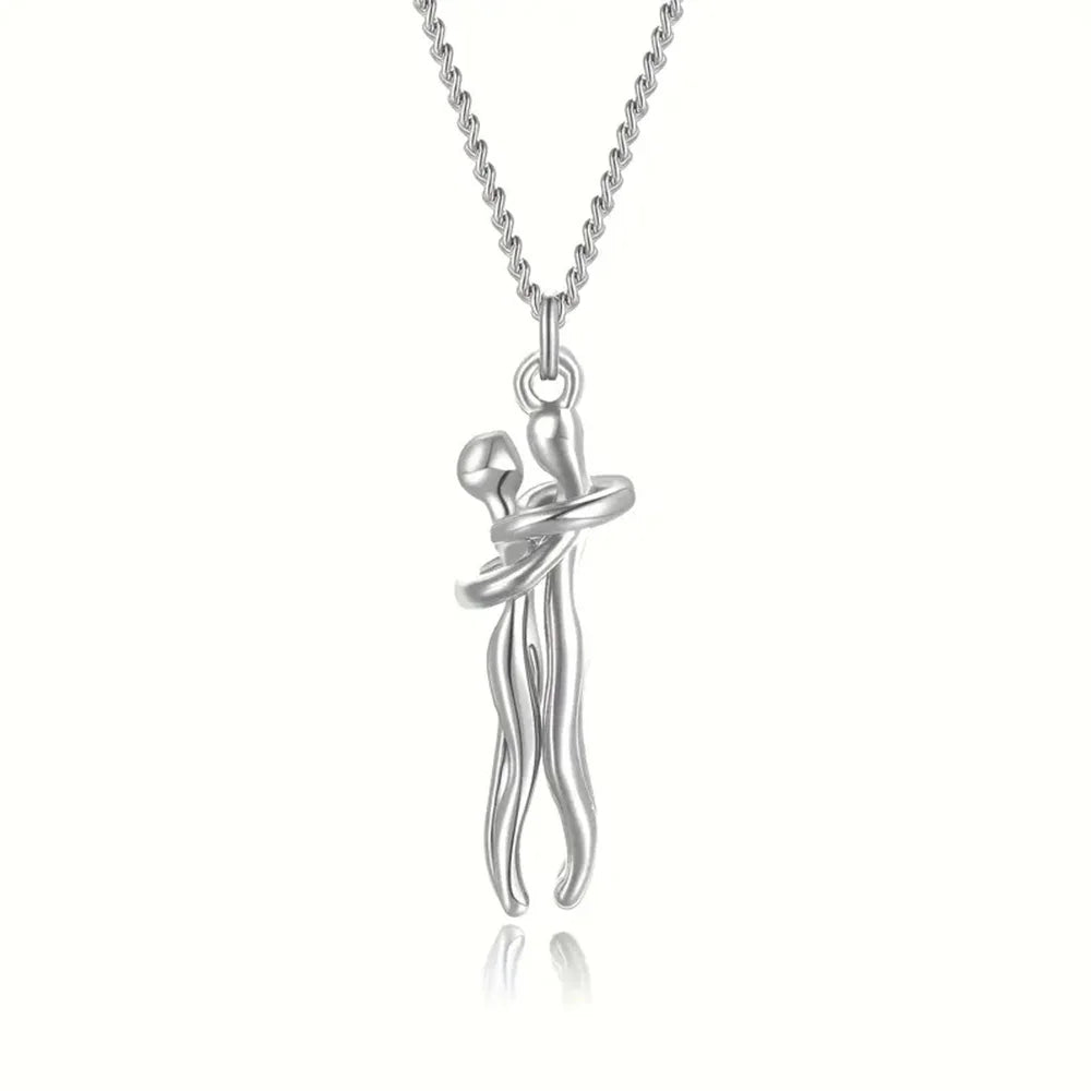 Love Symbol Hug Pendant Necklace – Sophisticated and Elegant