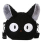Japanese-style girl's bag in the shape of a plush cat, ideal for wearing on the shoulder or crossbody, compact enough for a cell phone and a wallet