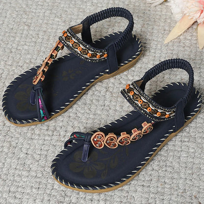 Women's bohemian style flip-flops