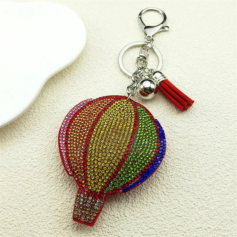 Ladybug keychain with a beautiful and charming crystal pendant