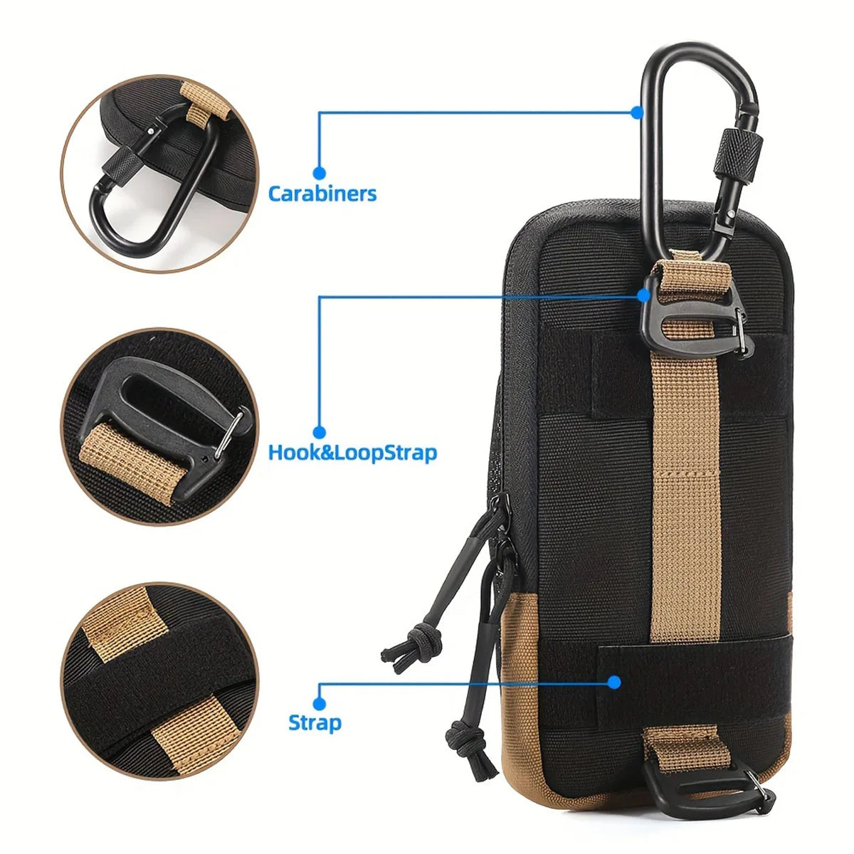 Multifunctional sports waist pack for mobile phones, suitable for mountaineering, hiking, and other outdoor activities.