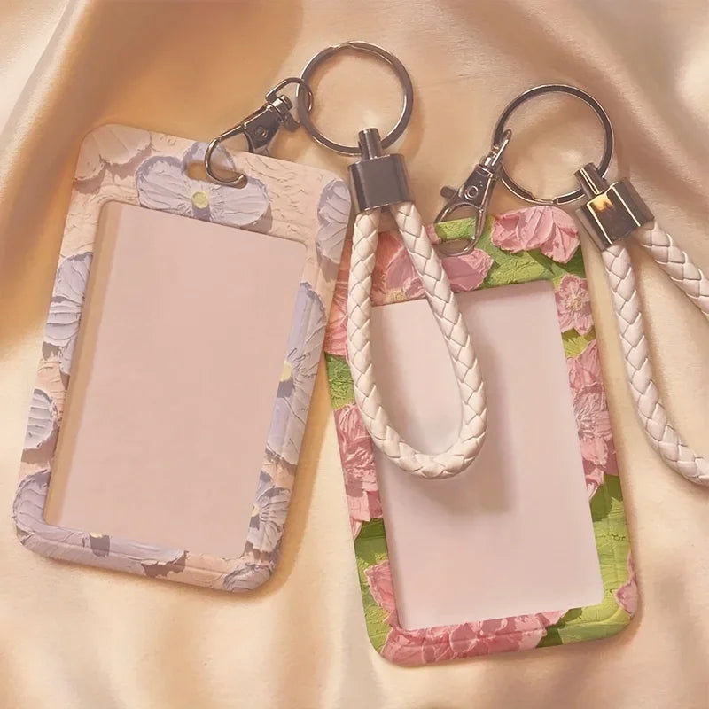 Women's card holder with keychain