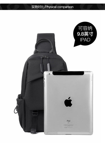 Men's single shoulder crossbody backpack, handheld, for outdoor activities, gym