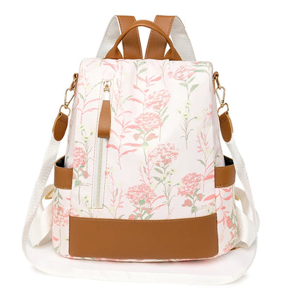 Women's Leather Backpack with Anti-Theft Design – Multifunctional and High-Capacity