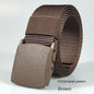 Men's casual belt for outdoor activities, made of canvas and nylon, without metal