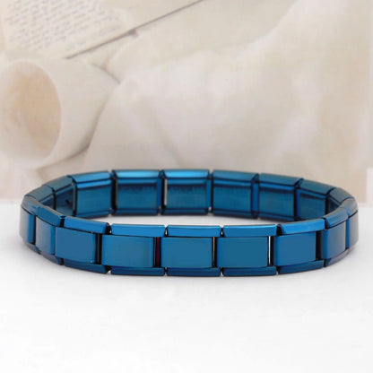 Italian-Style Square-Link Stainless Steel Bracelets – Unisex – Flexible Italian Links
