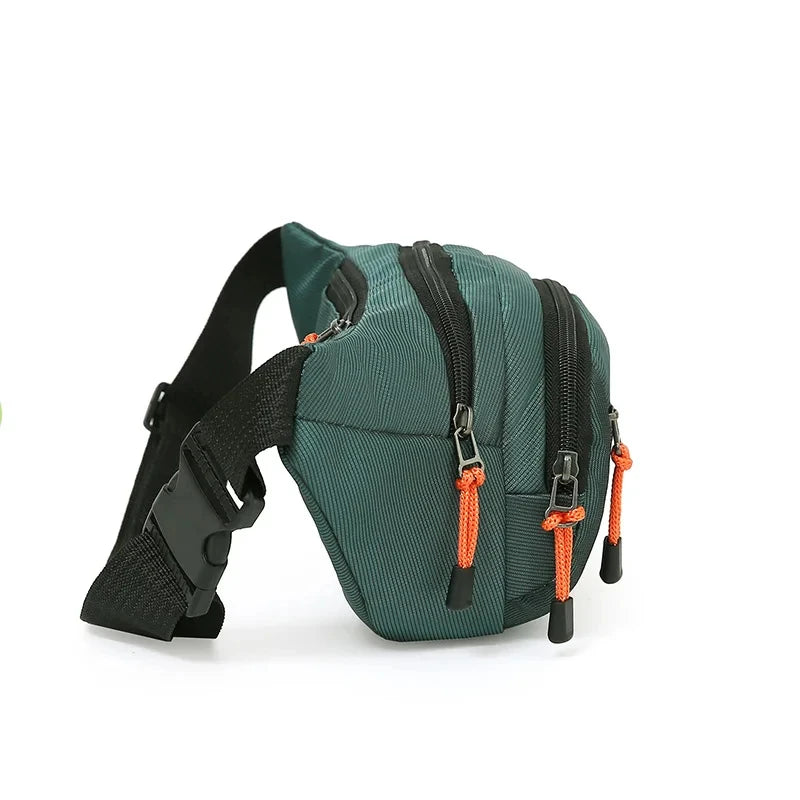 Multifunctional unisex waist bag with large capacity and waterproof properties