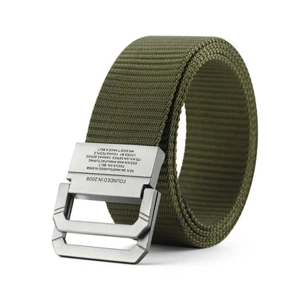 Elegant, casual, tactical men's belt in nylon fabric, military style, to wear with jeans