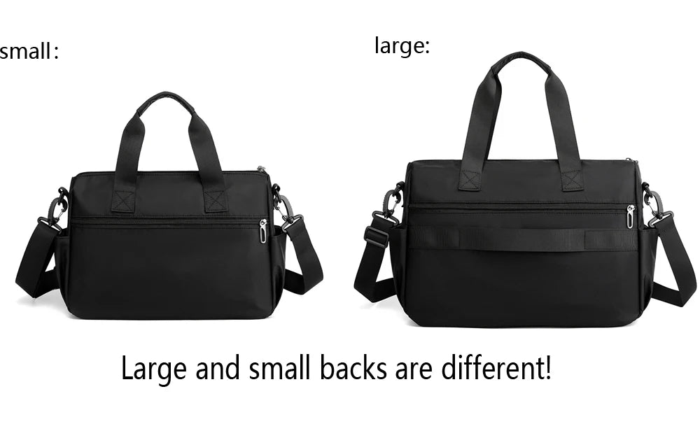 High-quality men's shoulder bag, crossbody, messenger style or executive bag in nylon, large and small sizes.