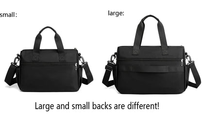 High-quality men's shoulder bag, crossbody, messenger style or executive bag in nylon, large and small sizes.