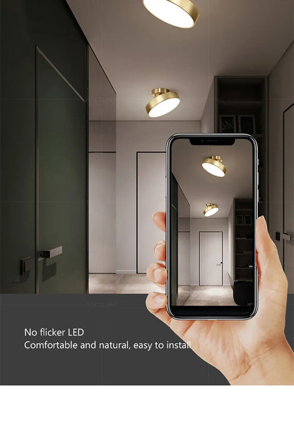 LED Ceiling Light Modern Rotatable Lamp For Corridor Bedroom Living Room Restaurant Indoor Home Decor Round Illumination Fixture