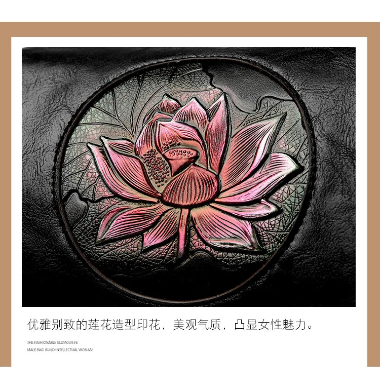 Women's soft leather handbag