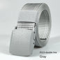 Men's casual belt for outdoor activities, made of canvas and nylon, without metal