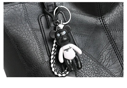 Stylish and elegant women's square tote bag with a horizontal zipper, suitable for carrying by hand or on the shoulder