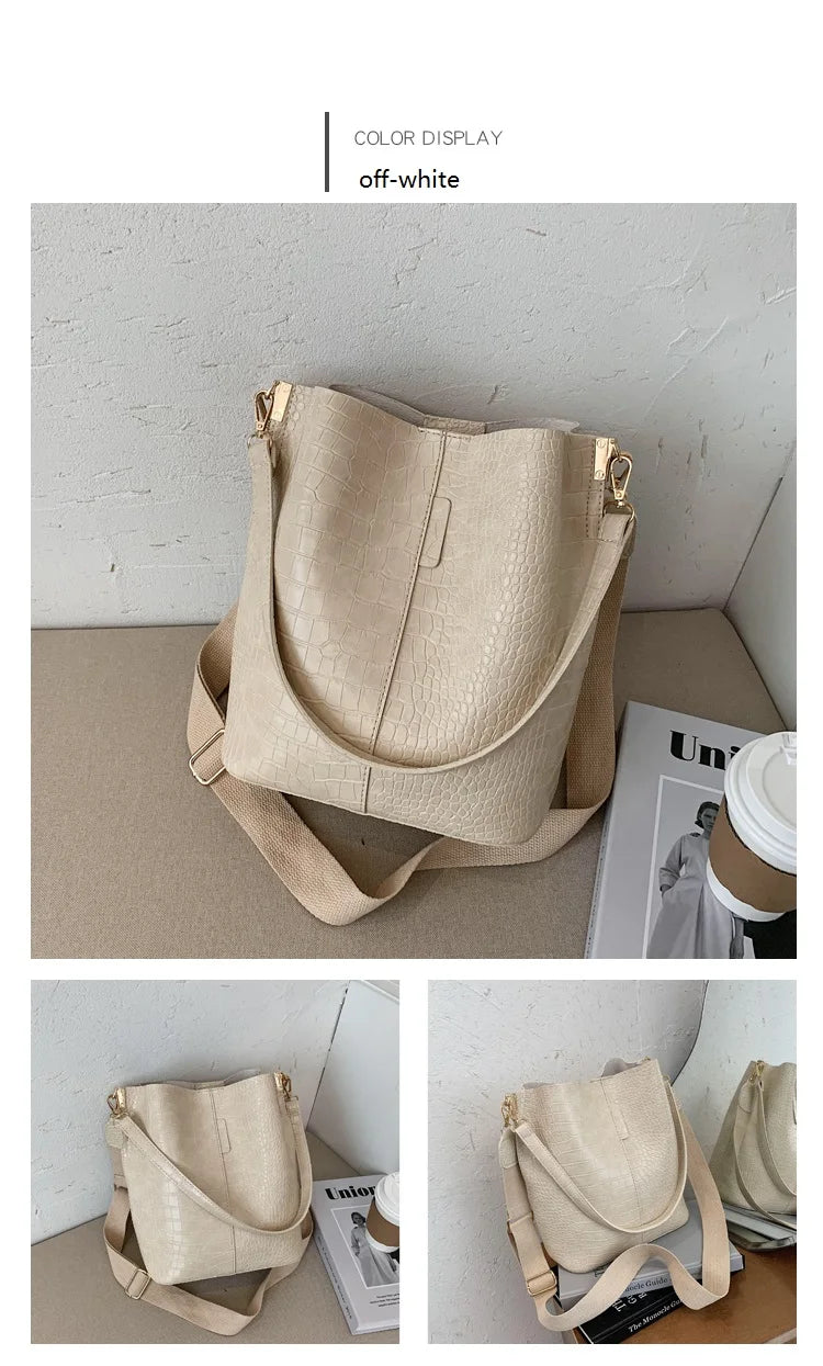 Elegant vintage women's leather handbag