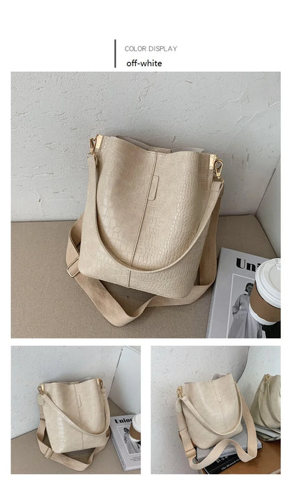 Elegant vintage women's leather handbag