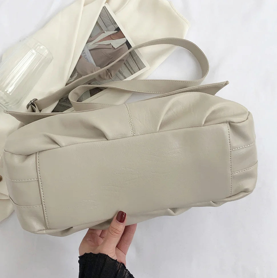 Large women's leather handbag