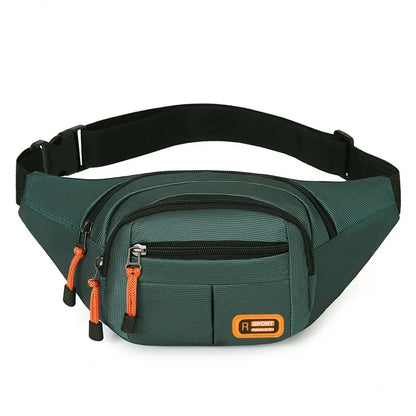Multifunctional unisex waist bag with large capacity and waterproof properties