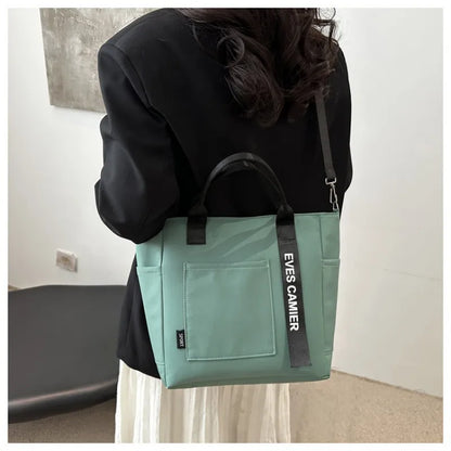 Women's Waterproof Nylon Tote Bag – Large Capacity and Lightweight with Crossbody Strap
