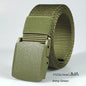 Men's casual belt for outdoor activities, made of canvas and nylon, without metal