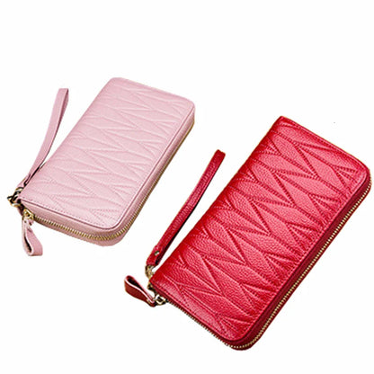 Women's wallet in genuine leather with RFID for card
