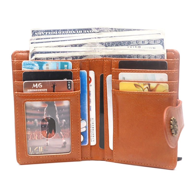 Retro leather women's wallet
