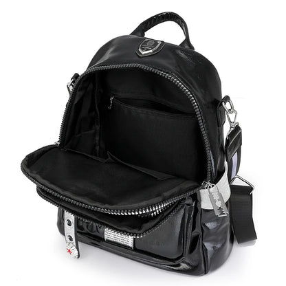 Women's multifunctional backpack with a modern design, made of anti-theft synthetic leather, spacious and stylish