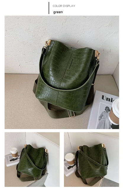 Elegant vintage women's leather handbag
