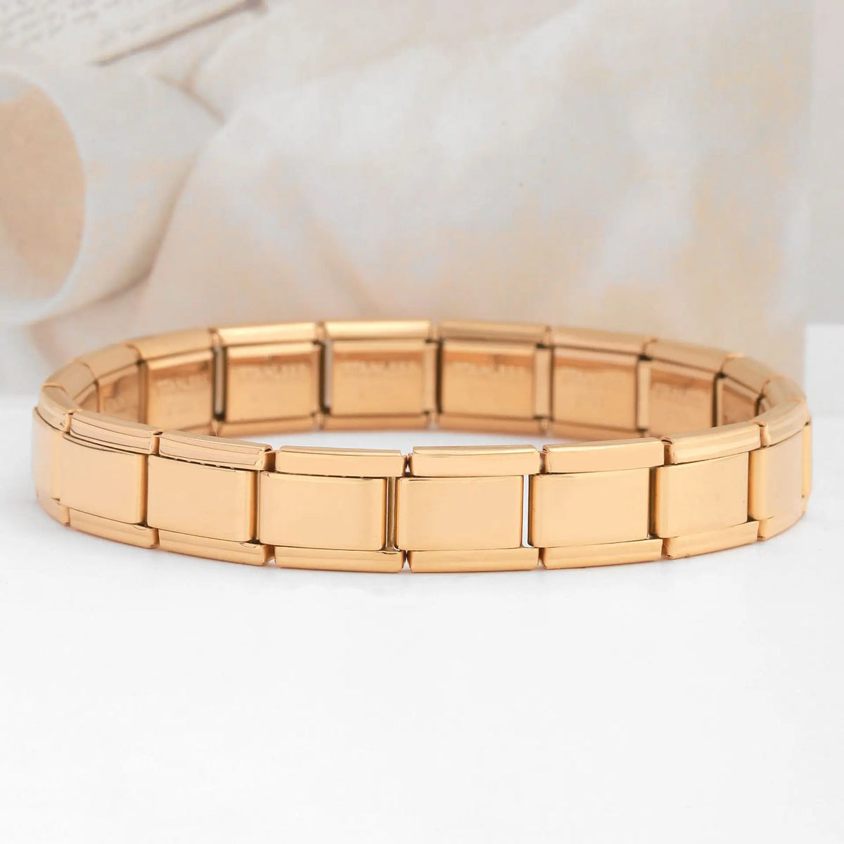 Italian-Style Square-Link Stainless Steel Bracelets – Unisex – Flexible Italian Links