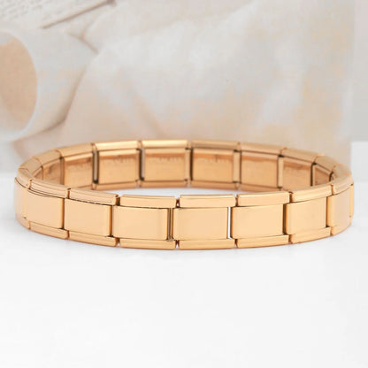 Italian-Style Square-Link Stainless Steel Bracelets – Unisex – Flexible Italian Links