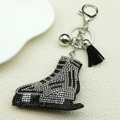 Ladybug keychain with a beautiful and charming crystal pendant