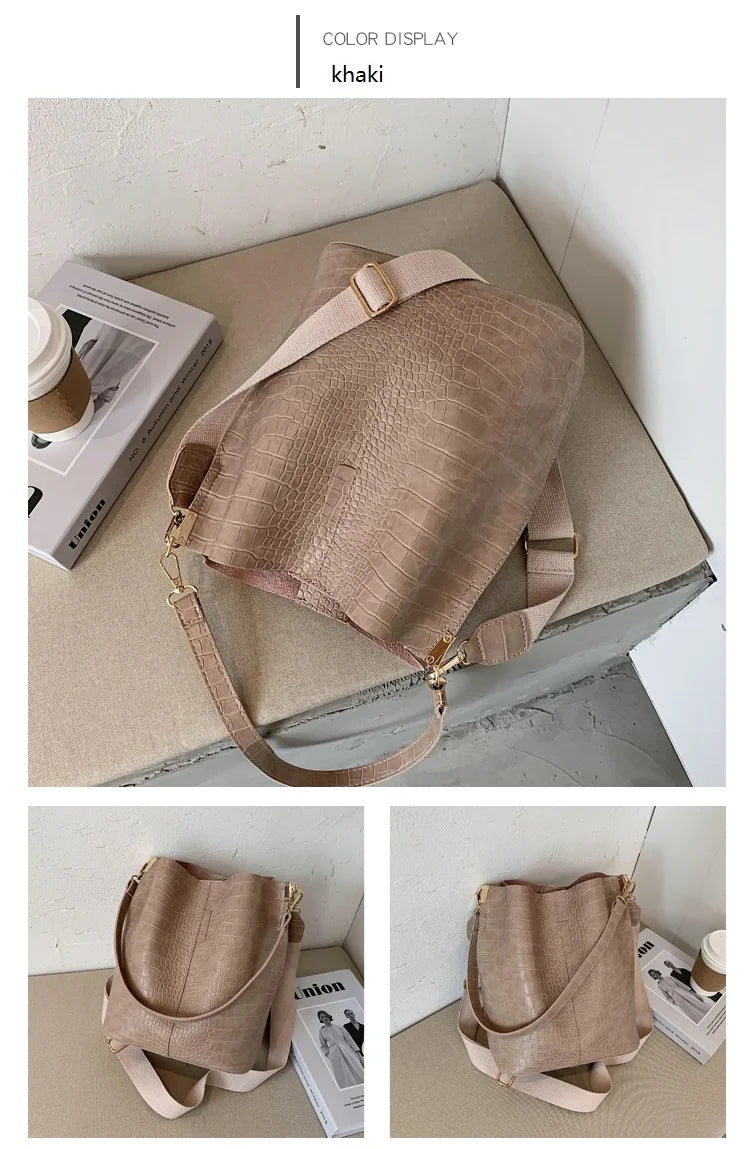 Elegant vintage women's leather handbag