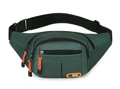 Multifunctional unisex waist bag with large capacity and waterproof properties