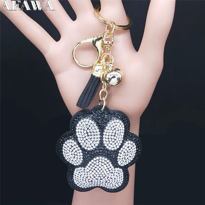 Ladybug keychain with a beautiful and charming crystal pendant