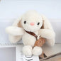 Adorable and fun women's keychain with a rabbit fur pendant.