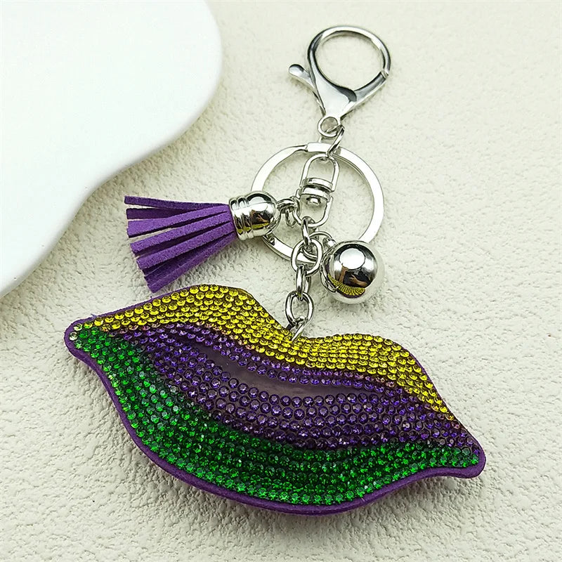 Ladybug keychain with a beautiful and charming crystal pendant