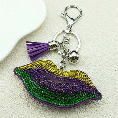 Ladybug keychain with a beautiful and charming crystal pendant