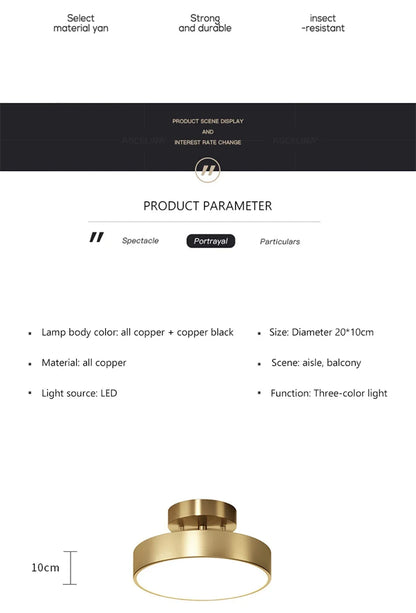 LED Ceiling Light Modern Rotatable Lamp For Corridor Bedroom Living Room Restaurant Indoor Home Decor Round Illumination Fixture