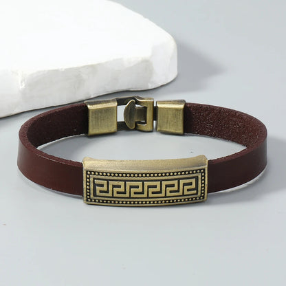 Vintage leather bracelet for men