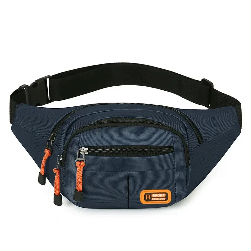 Multifunctional unisex waist bag with large capacity and waterproof properties
