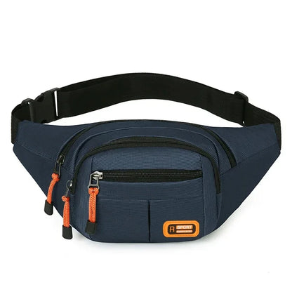 Multifunctional unisex waist bag with large capacity and waterproof properties