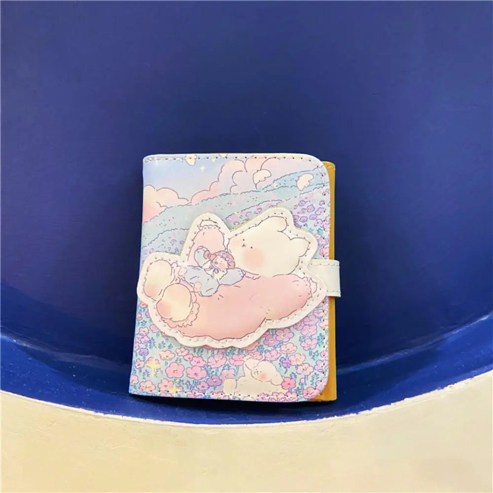 A women's wallet ideal for teenagers, featuring a cartoon design.