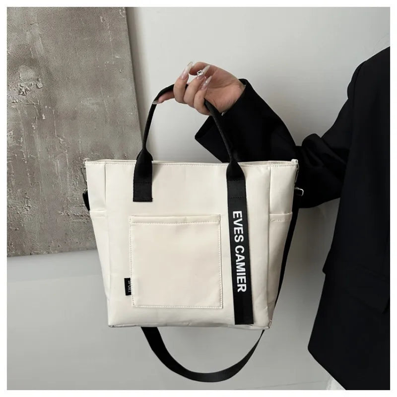 Women's Waterproof Nylon Tote Bag – Large Capacity and Lightweight with Crossbody Strap